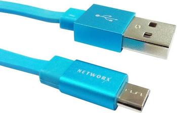 Networx Fancy Micro-USB-Kabel 1m blau