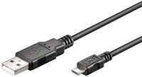 USB-A USB Micro-B - 0.3m - Schwarz
