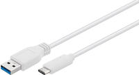 Goobay 67185 USB-CTM auf USB A 3.0 Kabel, wei&szlig;, 0.5 m - USB 3.0-Stecker (Typ A) >