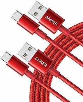 Anker Nylon USB-C auf USB-A Cable (2 Stk) 1,8m rot