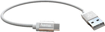 Hama USB Typ-C Ladekabel 0,2m weiß