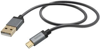 Hama micro-USB Datenkabel Metall 1,5m