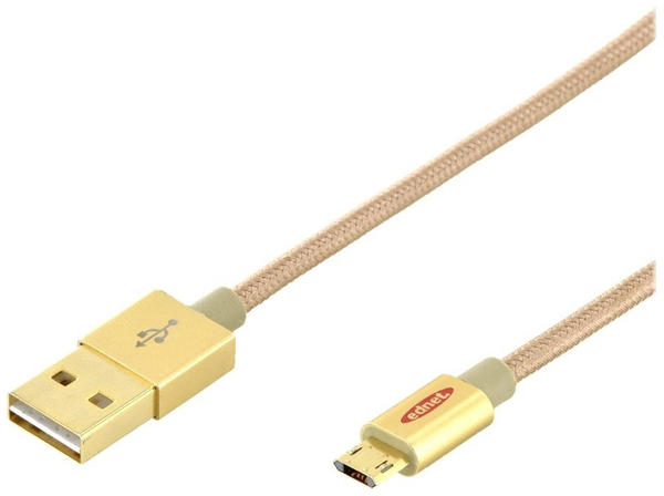 Ednet 31054 micro-USB Daten-/Ladekabel, Nylon 1,0m
