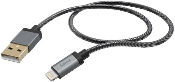 Hama Lightning Lade-/Datenkabel Metall 1,5m Anthrazit (173626)