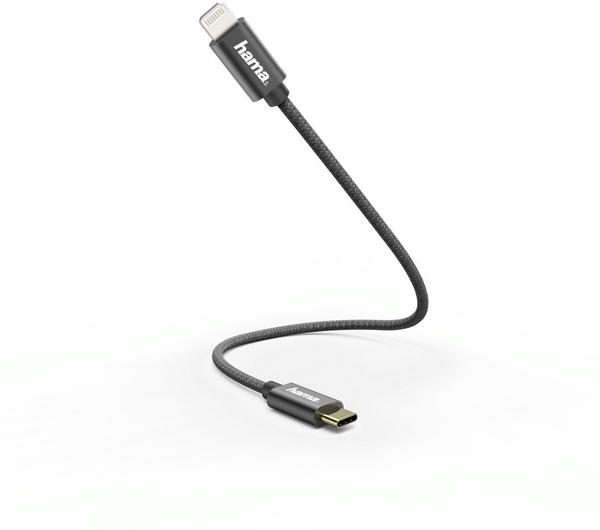 Hama USB-C - Lightning Kabel 0,2m schwarz