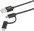 Ansmann USB auf 2in1 Micro-Lightning Kabel 120 cm
