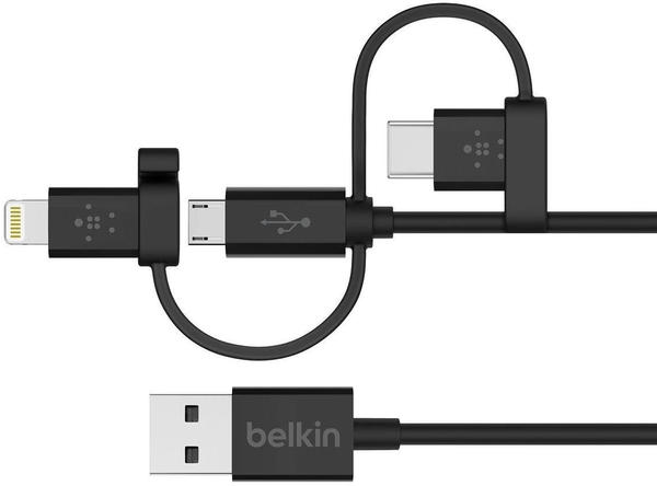 Belkin Universal-Kabel mit Micro-USB-, USB-C- und Lightning-Steckern