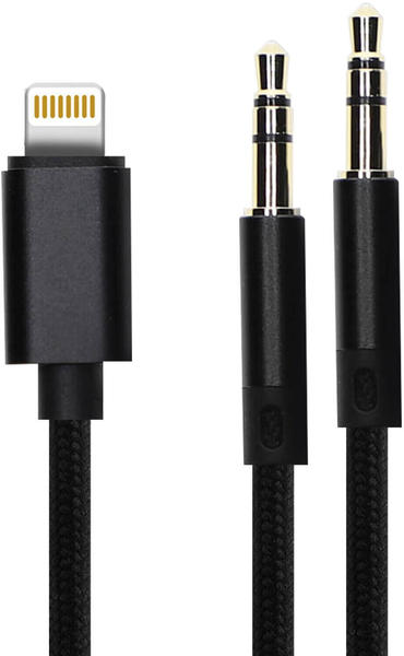 4smarts Cable Lightning / Jack to Jack 3.5mm black (1.2m)