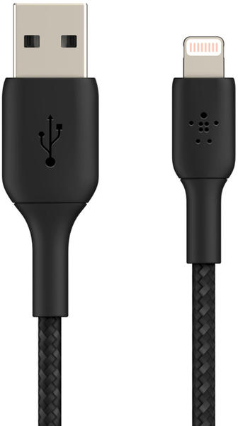 Belkin BOOST CHARGE Lightning/USB-A-Kabel Geflochten (1m, Schwarz)