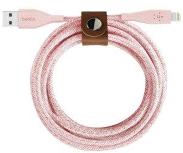 Belkin DuraTek Plus Lightning-/USB-A Kabel 1,2m pink