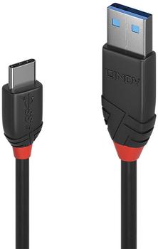 Lindy Black Line USB-C zu USB Typ A - USB 3,1 Gen 2 - 3 A - 1,0m Schwarz