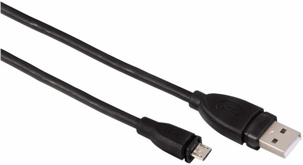 Hama Micro-USB-2.0-Kabel, geschirmt, Schwarz, 0,75 m (00137206)