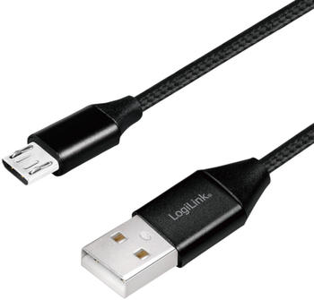 LogiLink Cable USB Micro-B to USB-A black (1 m) CU0144