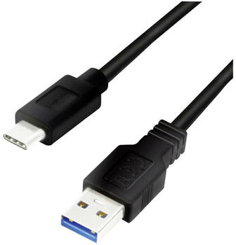 LogiLink Cable USB-A to USB-C black (1,5 m) CU0169