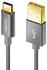 deleyCON USB-C Kabel 2m Grau