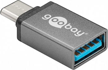 Goobay USB-C Stecker auf USB 3.0 Buchse OTG Adapter Grau