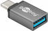 Goobay USB-C Stecker auf USB 3.0 Buchse OTG Adapter Grau