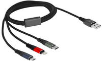 Delock Delock Usb Ladekabel 3 In 1 F&uuml;r LightningTM / Micro Usb / Usb Type-cTM 1 M