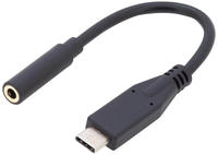 DIGITUS USB C Audio Adapterkabel Typ C -Klinke St/Bu 0,2m,sw Multimedia-Technik