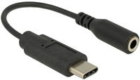 Delock 65842 - Schwarz - Usb C - 3.5mm - 0,14 M - M&auml;nnlich - Weiblich