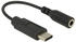 DeLock USB 2.0 Adapter, USB-C Stecker > 3,5mm Klinkenbuchse 14cm Schwarz