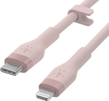 Belkin BoostCharge Flex USB-C-Kabel mit Lightning Connector 2,0m Rosa