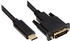 Good Connections Adapterkabel - USB-C Stecker an DVI 24+1 Stecker - Full HD - KUPFERLEITER - 2 m - schwarz