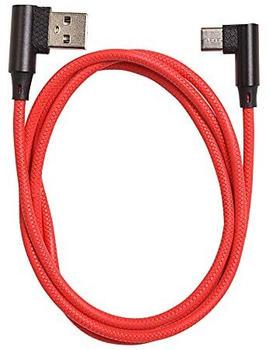 Heitech 90 Grad USB-C Cable Rot