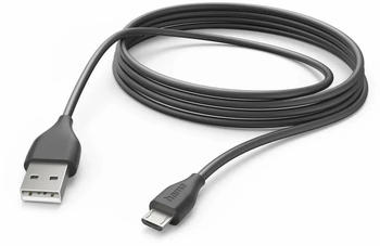 Hama Ladekabel, USB-A - Micro-USB, 3 m, Schwarz