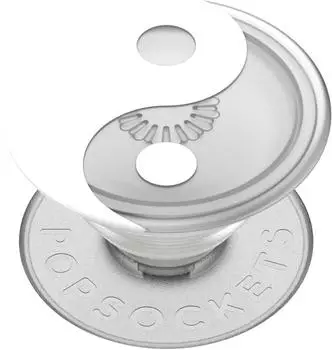 PopSockets PopGrip Premium Plant Yin and Yang, weiß/transparent/grau (806496)