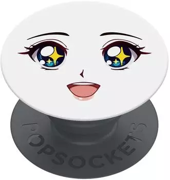 PopSockets PopGrip Basic Sparkle Eyes, Smartphone-Halterung, weiß/schwarz/mehrfarbig