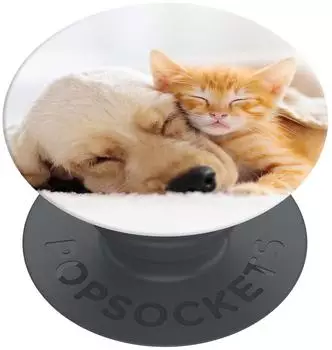 PopSockets PopGrip Basic Cat & Dog, Smartphone-Halterung, mehrfarbig