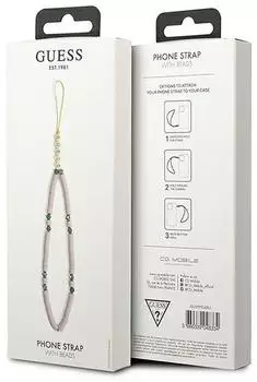 Guess Phone Strap Heishi-Perlen, lila (GUSTPEARU)