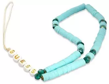 Guess Handyanh&auml;nger Heishi Beads, blau (GUSTPEARP)