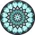 PopSockets PopGrip Peace Mandala Sky, schwarz/türkis