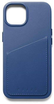mujjo Leather Wallet Case with MagSafe (iPhone 14) Blau