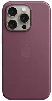Apple Feingewebe Case mit MagSafe (iPhone 15 Pro) Mulberry