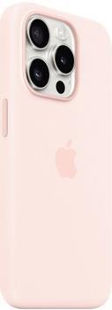 Apple Silikon Case mit MagSafe (iPhone 15 Pro) Hellrosa