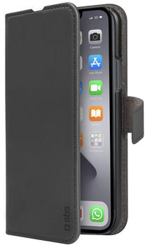 SBS Mobile Wallet Bookcase Handy-Klapptasche für iPhone 13 schwarz