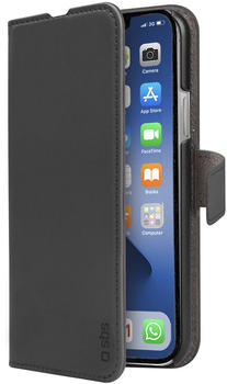 SBS Mobile Wallet Bookcase Handy-Klapptasche für iPhone 13 Pro schwarz