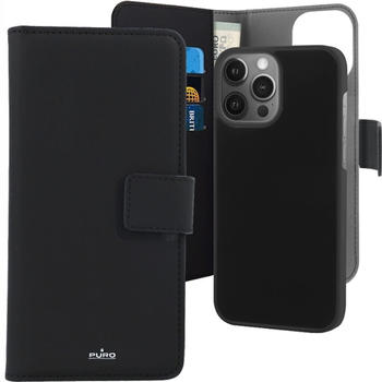 Puro Faux leather wallet - case for iPhone 13 Pro black (iPhone 13 Pro) Smartphone Hülle Schwarz