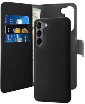 Puro Wallet Detachable - Etui 2w1 für Samsung Galaxy S23 (czarny) (Galaxy S23) Smartphone Hülle Schwarz