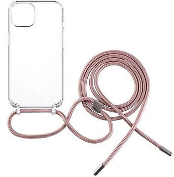 FIXED Pure Neck AntiUV mit rosa Lanyard für Apple iPhone 15