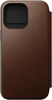 Nomad Modern Leather Folio Brown iPhone 15 Pro Max