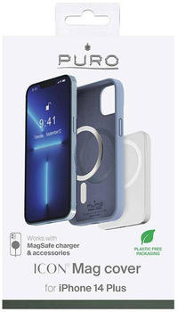 Puro Icon Mag mobile phone case (6.7") Cover Blue (iPhone 14 Plus) Smartphone Hülle Blau Violett