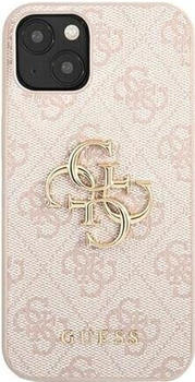 Guess PU 4G Metal Logo Case für Apple iPhone 13 - pink (GUHCP13M4GMGPI)
