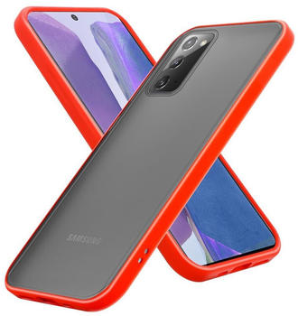 Cadorabo Hybrid Matt Cover (Galaxy Note 20) Rot, Schwarz