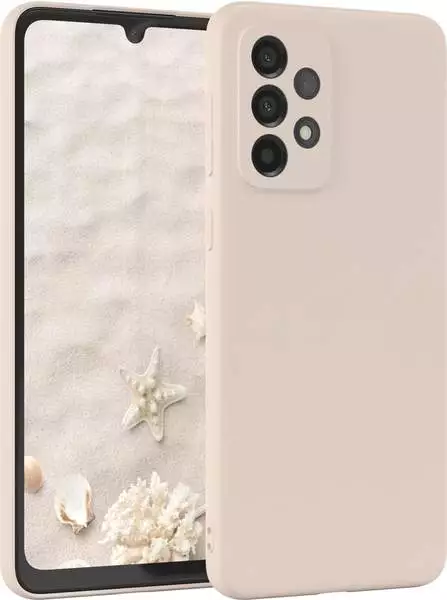 Eazy Case TPU Hülle für Samsung Galaxy A33 5G 6,4 Zoll, Bumper Case Matt Slimcover Silikonschutzhülle elastisch Taupe / Beige