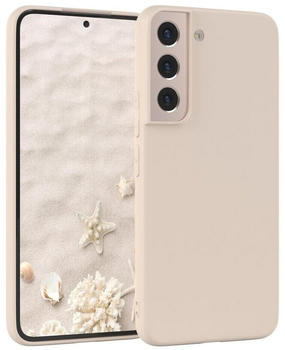 Eazy Case TPU Hülle für Samsung Galaxy S22 5G 6,1 Zoll, Bumper Case Matt Slimcover Silikonschutzhülle elastisch Taupe / Beige
