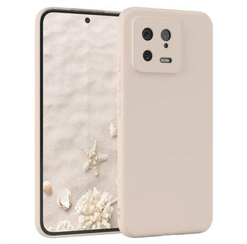 Eazy Case TPU Hülle für Xiaomi 13 6,36 Zoll, Bumper Case Matt Slimcover Silikonschutzhülle elastisch Taupe / Beige